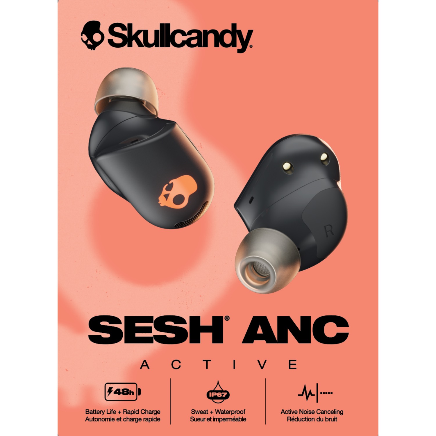 Skullcandy Sesh® ANC Active True Wireless Earbuds - Black/Orange - Image 77