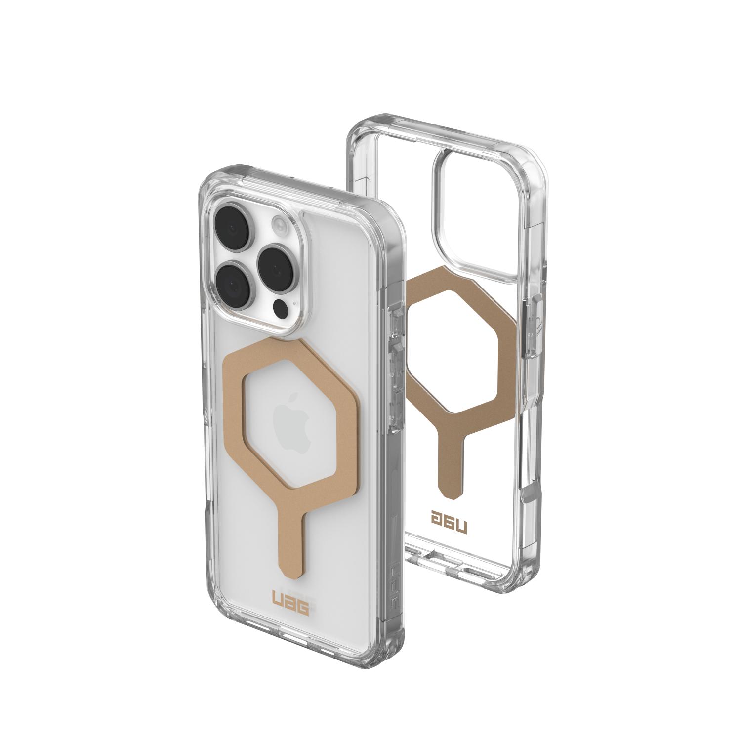 UAG Plyo Magsafe Case - Apple iPhone 16 Pro - Ice & Gold - Image 43
