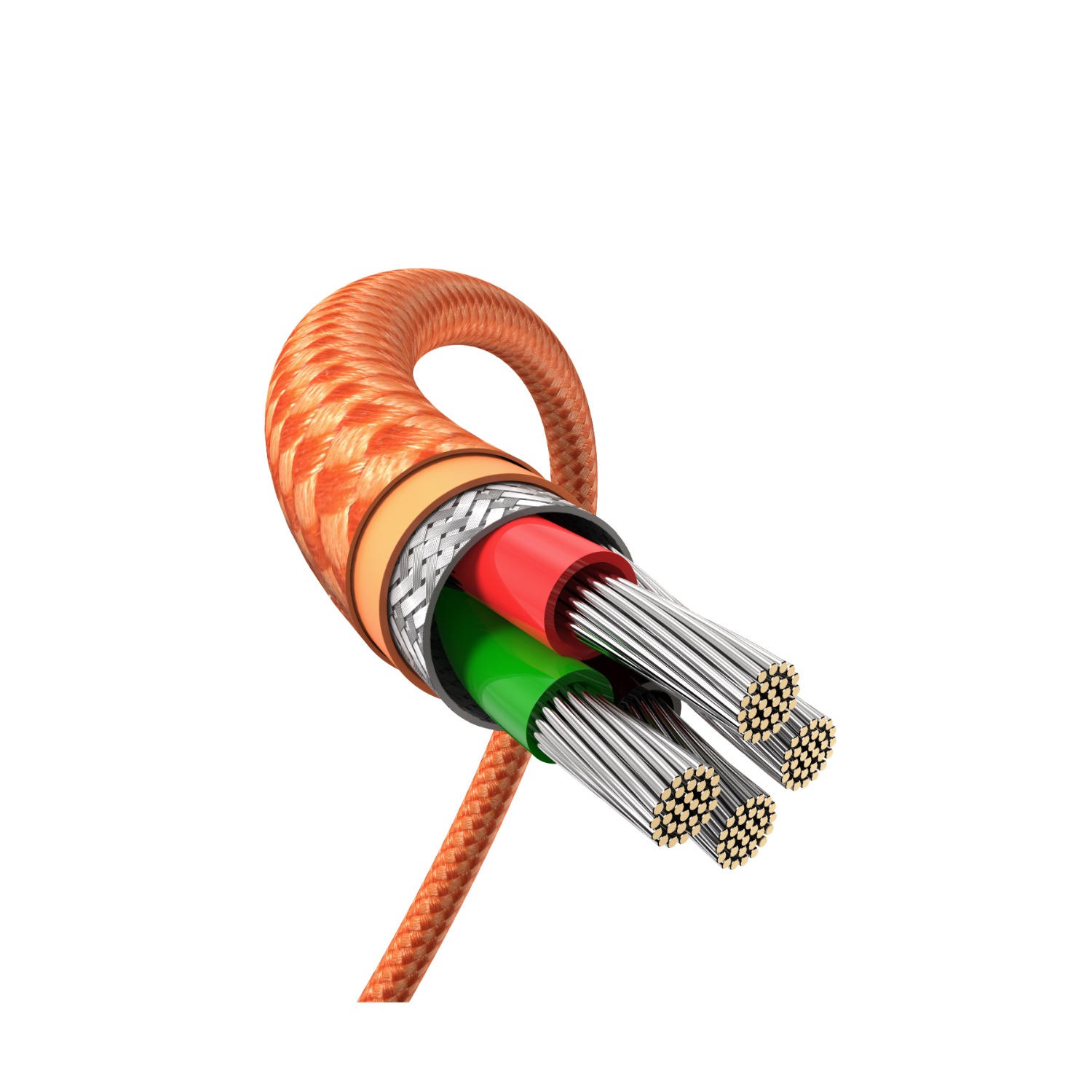 UGREEN Type-C To Type-C Braided Cable 100W 1 Metre - Orange - Image 10