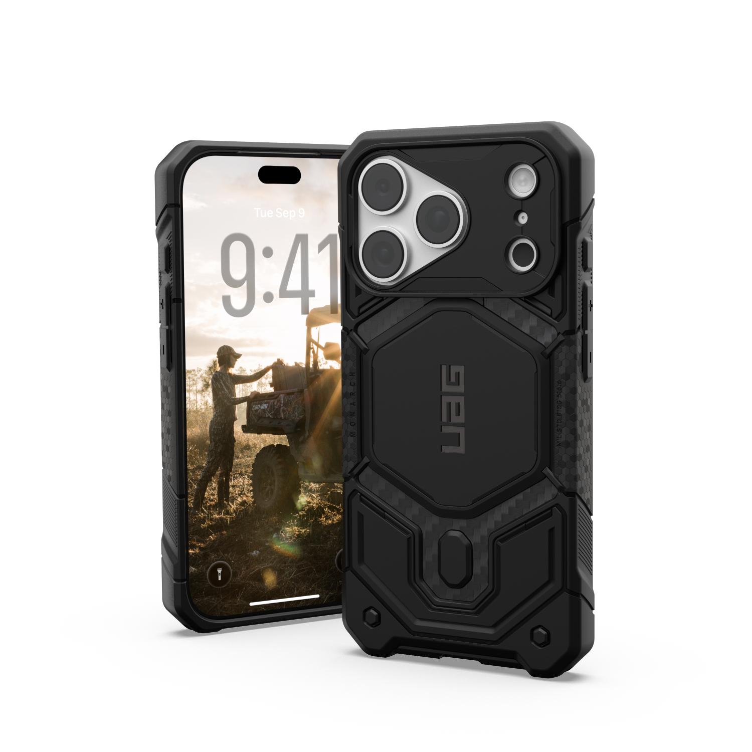 UAG Monarch Pro Magnet Case - Apple iPhone 18 Pro / 17 Pro - Carbon Fibre - Image 7