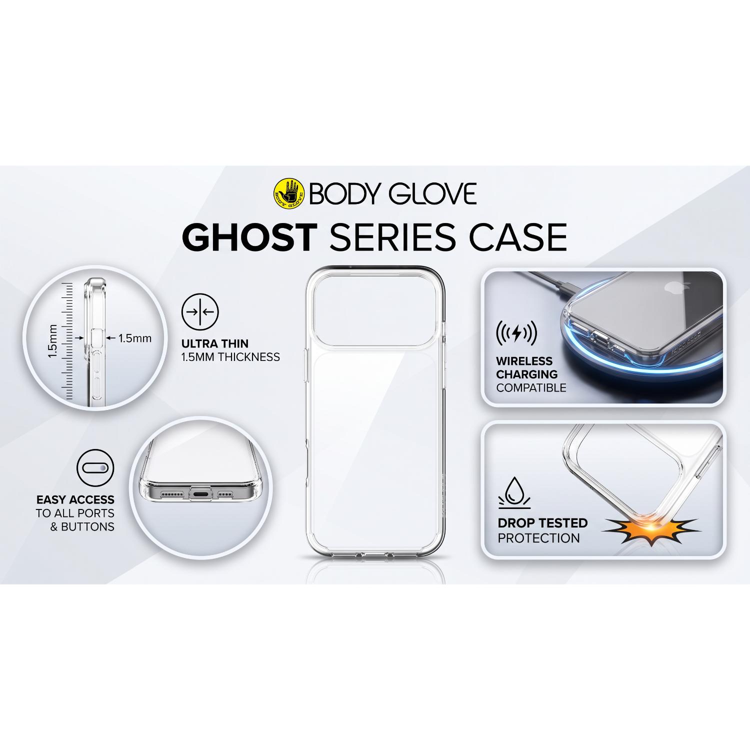Body Glove Ghost Case - Apple iPhone 18 Pro / 17 Pro - Clear - Image 10