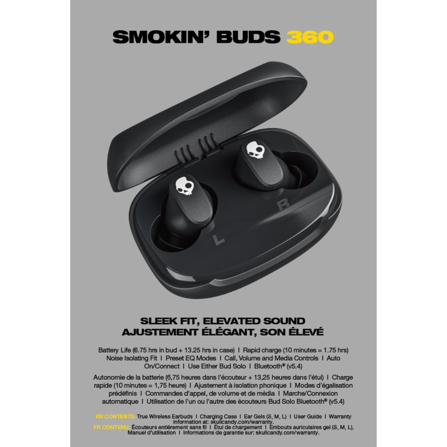 Skullcandy Smokin' Buds® 360 Earbuds - Black - Image 11