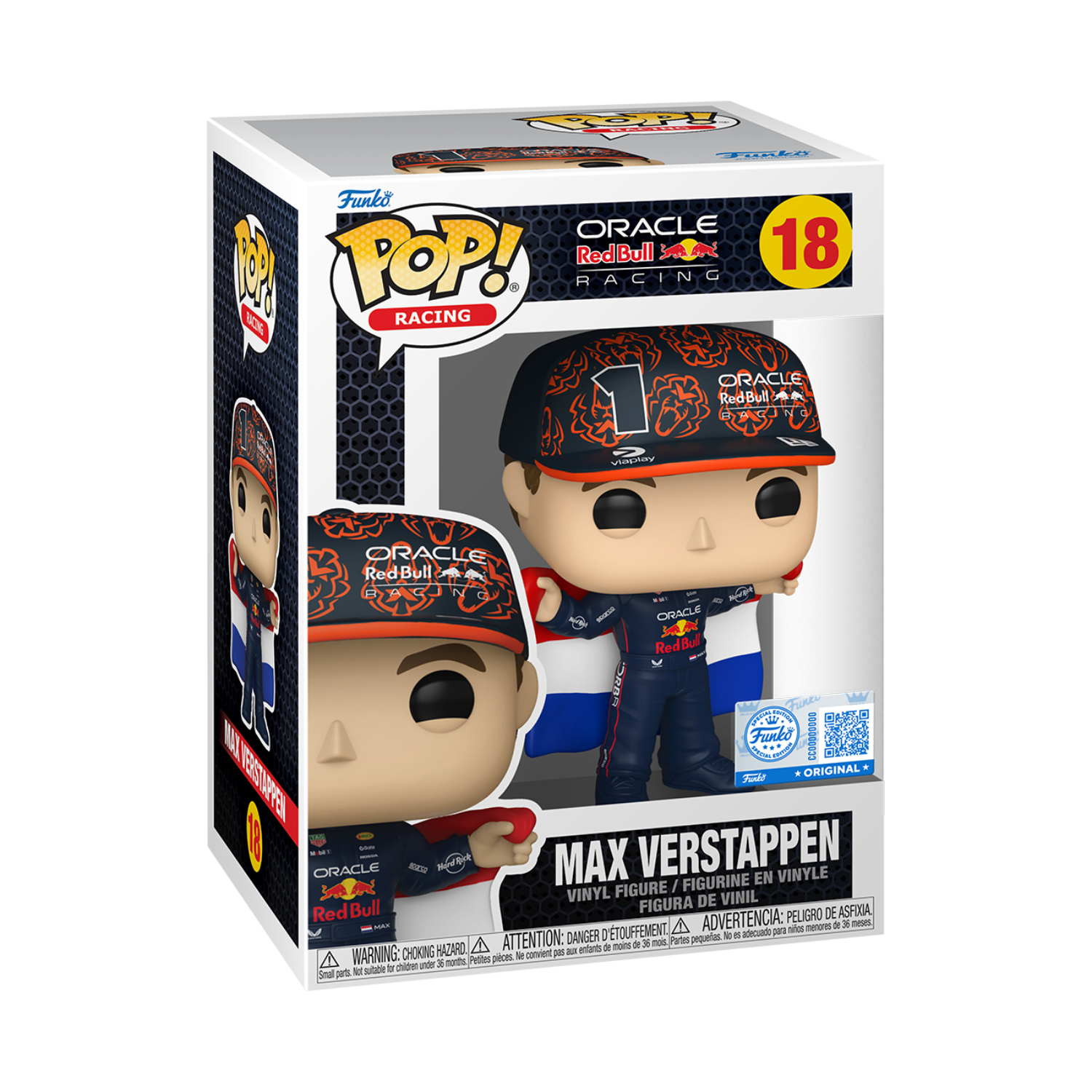 Funko Pop! Racing: Red Bull Racing - Max Verstappen with Dutch Flag (Special Edition) - Image 3