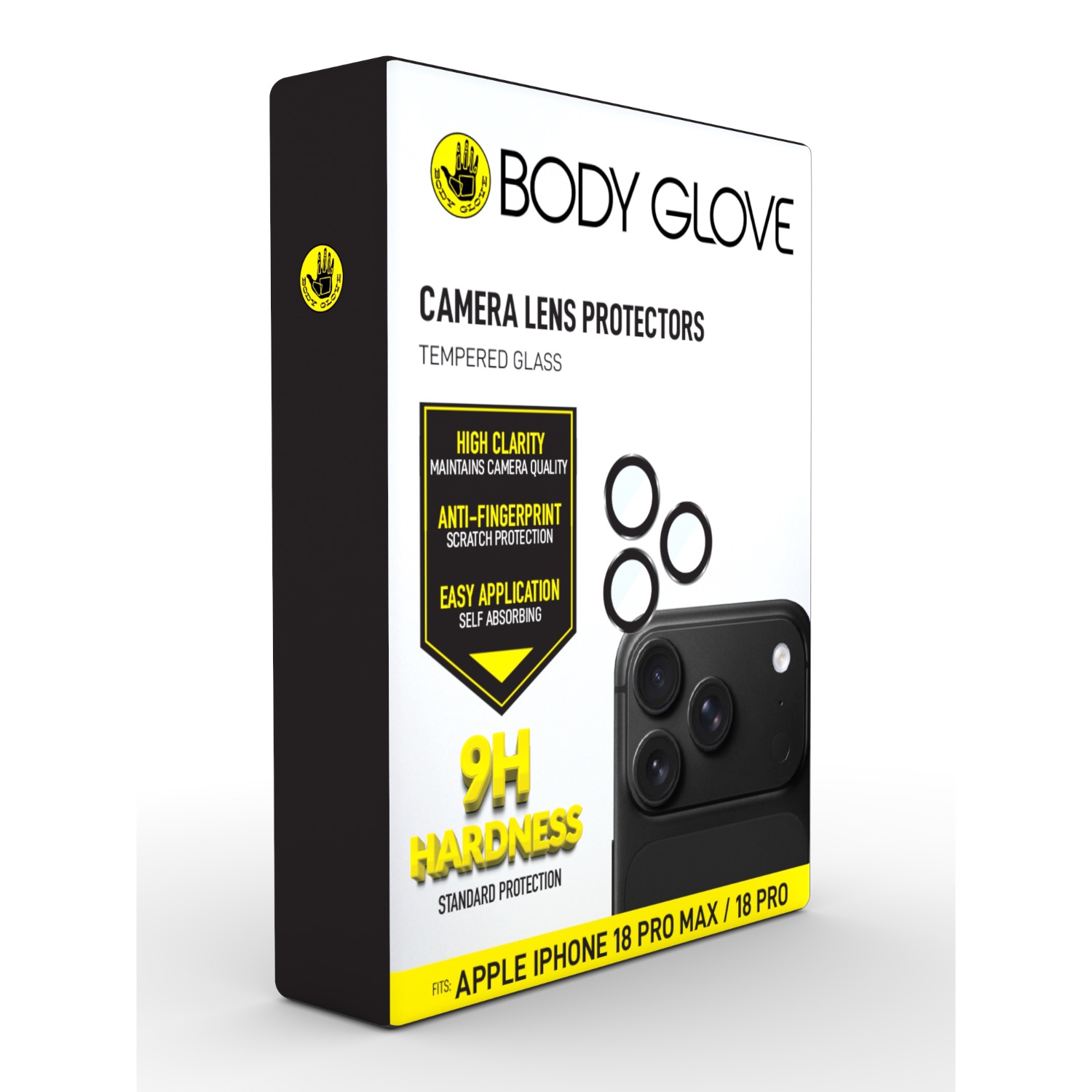 Body Glove Individual Lens Protectors - Apple iPhone 18 Pro / 18 Pro Max - Black Border - Image 4