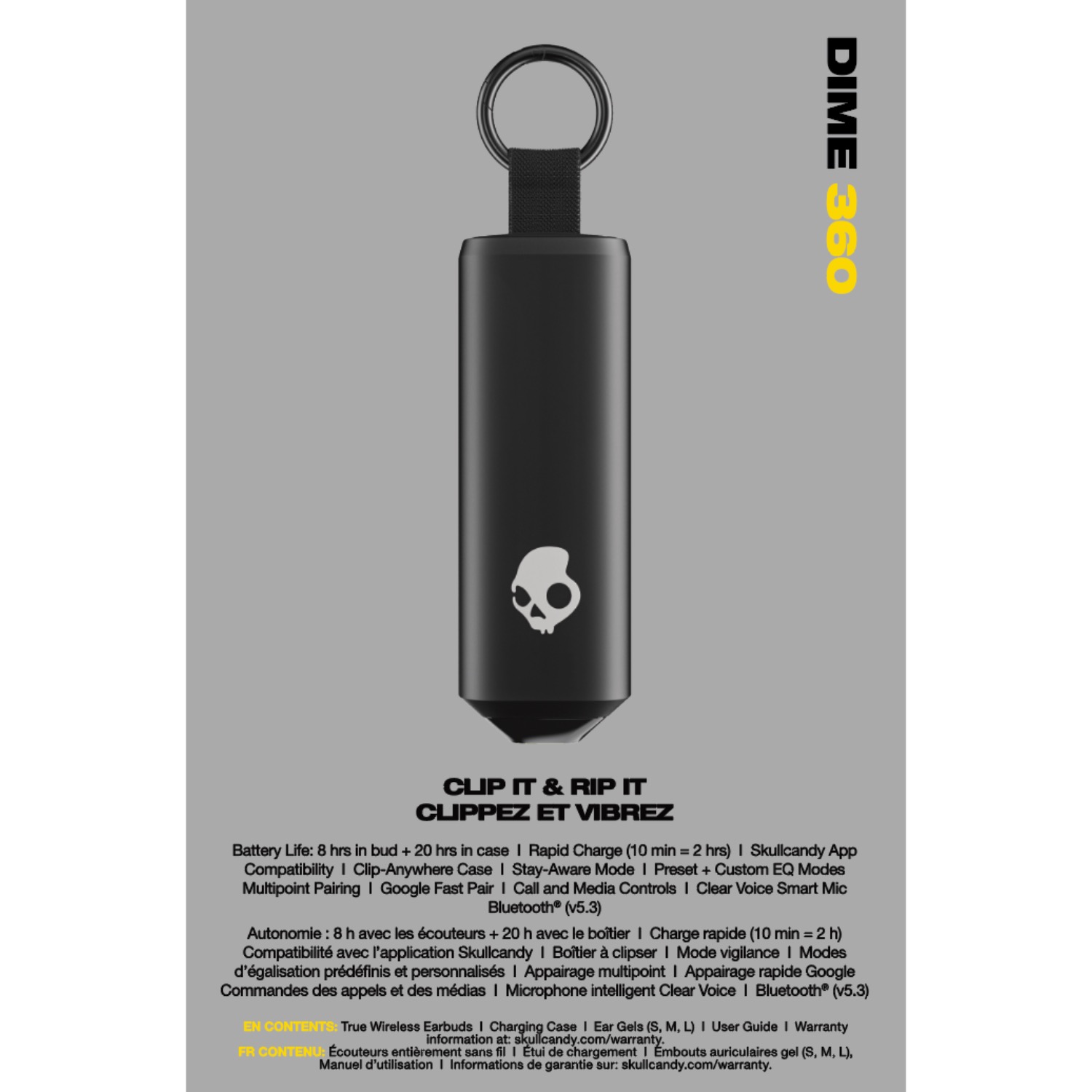 Skullcandy Dime® 360 Earbuds - Black - Image 18