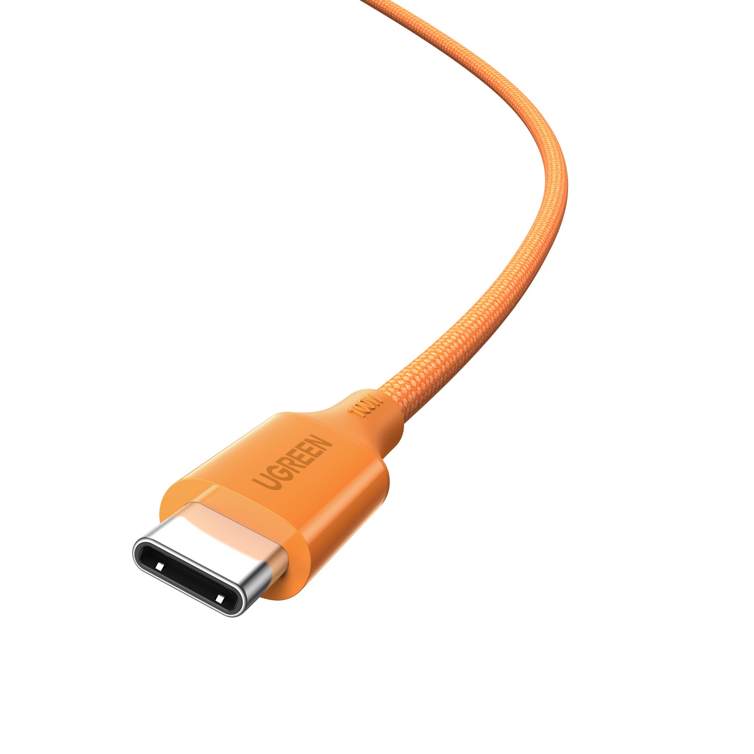 UGREEN Type-C To Type-C Braided Cable 100W 1 Metre - Orange - Image 2