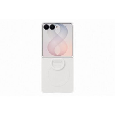 Samsung Silicone Magnet Cover With Ring - Samsung Galaxy Z Flip8 - White