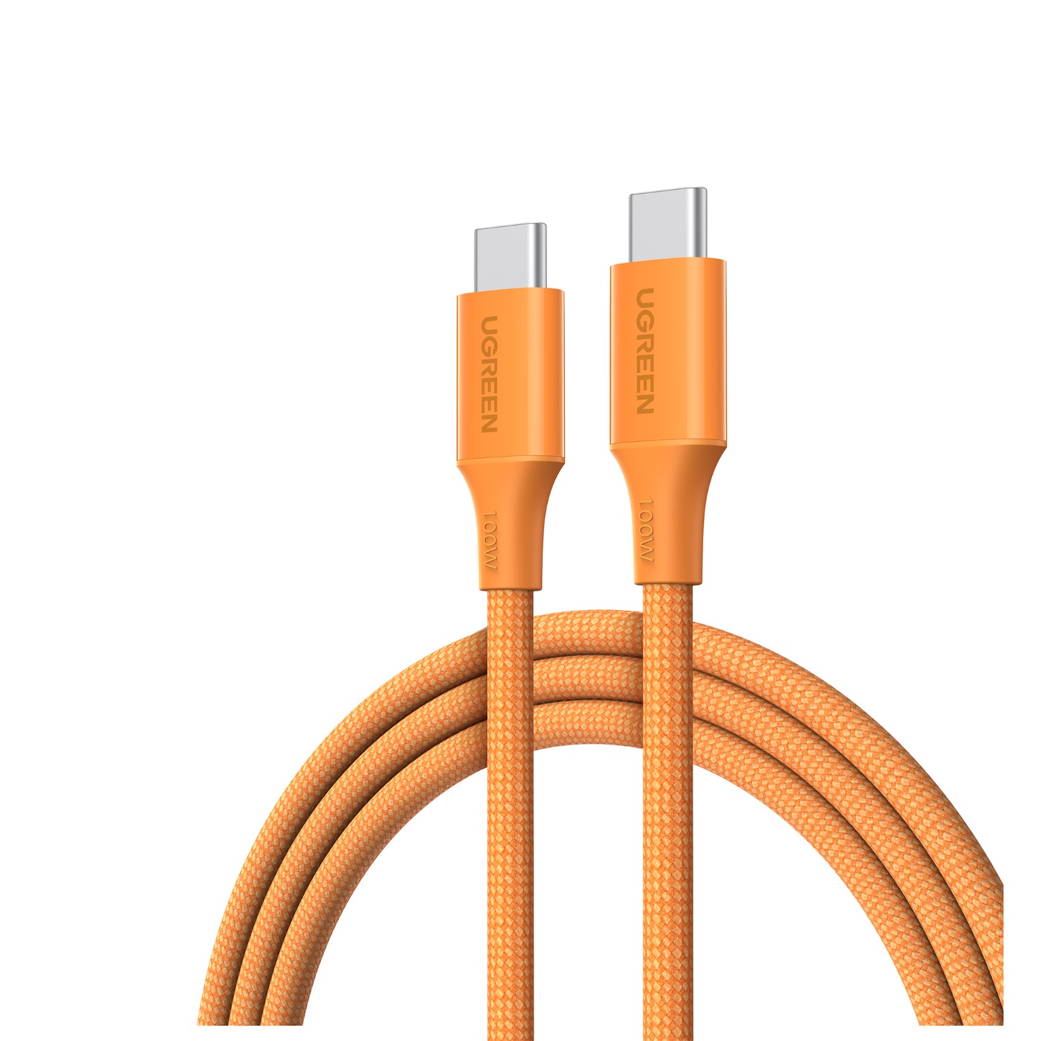 UGREEN Type-C To Type-C Braided Cable 100W 1 Metre - Orange - Image 15