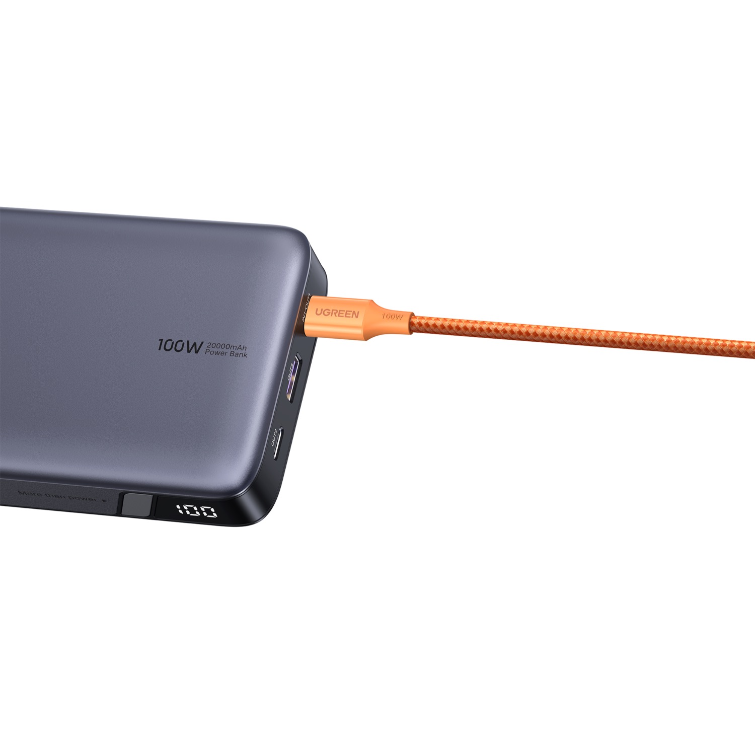 UGREEN Type-C To Type-C Braided Cable 100W 1 Metre - Orange - Image 22