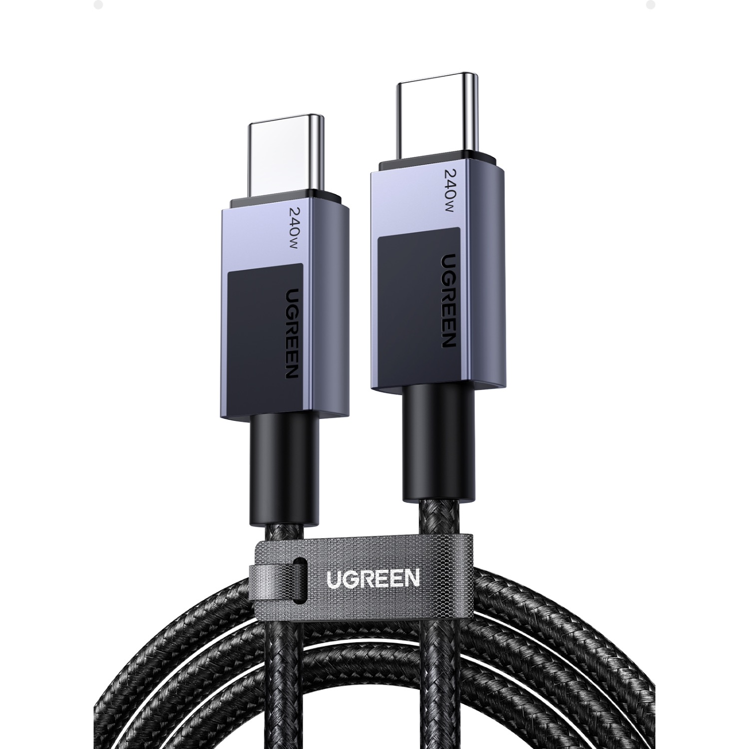 UGREEN Type-C To Type-C Braided Cable 240W 2 Metre - Grey - Image 12